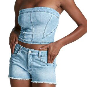 Commando Do It All Denim Tube Top - DNM203 (Washed Indigo)